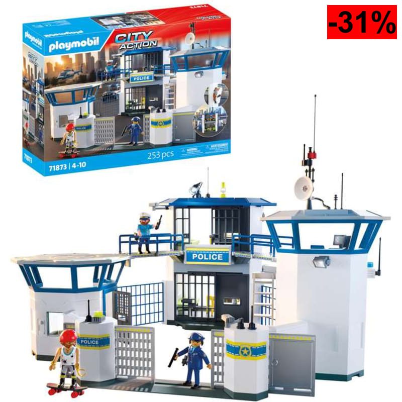 PLAYMOBIL Action Heroes 71873 - Central de Policía con Figuras y Accesorios - oferta Amazon
