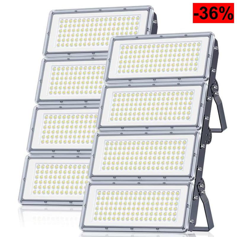 400W Focos LED Exterior - 2 Piezas 40000LM Superbrillante Proyector LED Exterior con Transformador, Floodlight Blanco Frío 7000k, IP67 - oferta Amazon