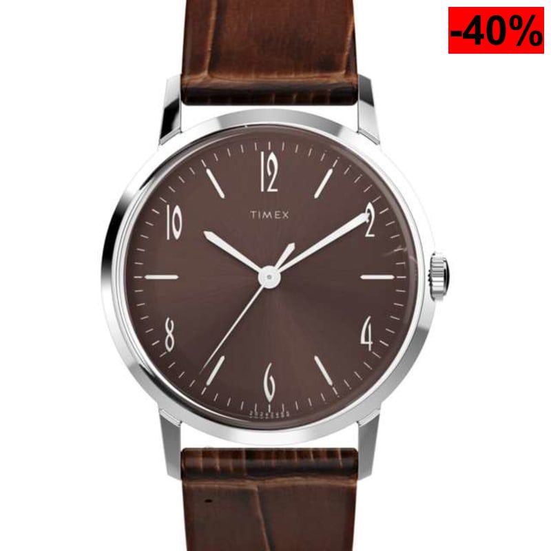 Timex Reloj de Pulsera analógico para Hombre Marlin, marrón, Correa - oferta Amazon