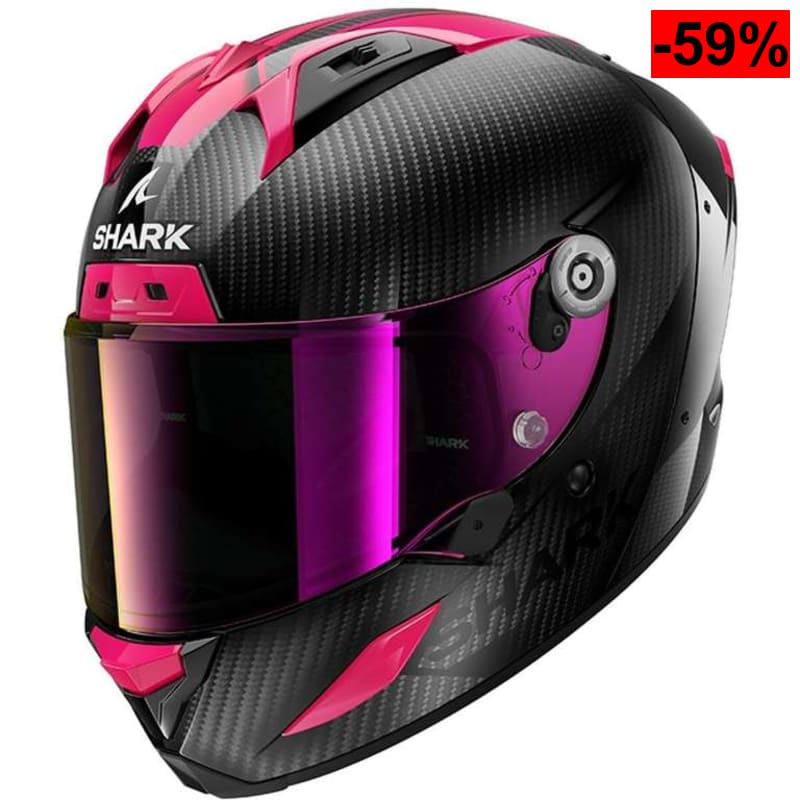 SHARK, Casco Moto Integral AERON CARBON SKIN Violet Blue DVB - oferta Amazon