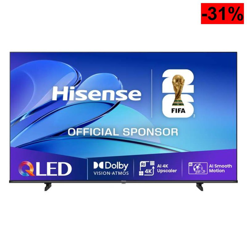 Hisense 85E7Q - QLED Smart TV 85 Pulgadas, Dolby Vision, Dolby Atmos, Modo Juego Plus, 60Hz VRR 120 fps, Modo Deportes, Monvimiento Suave IA - oferta Amazon