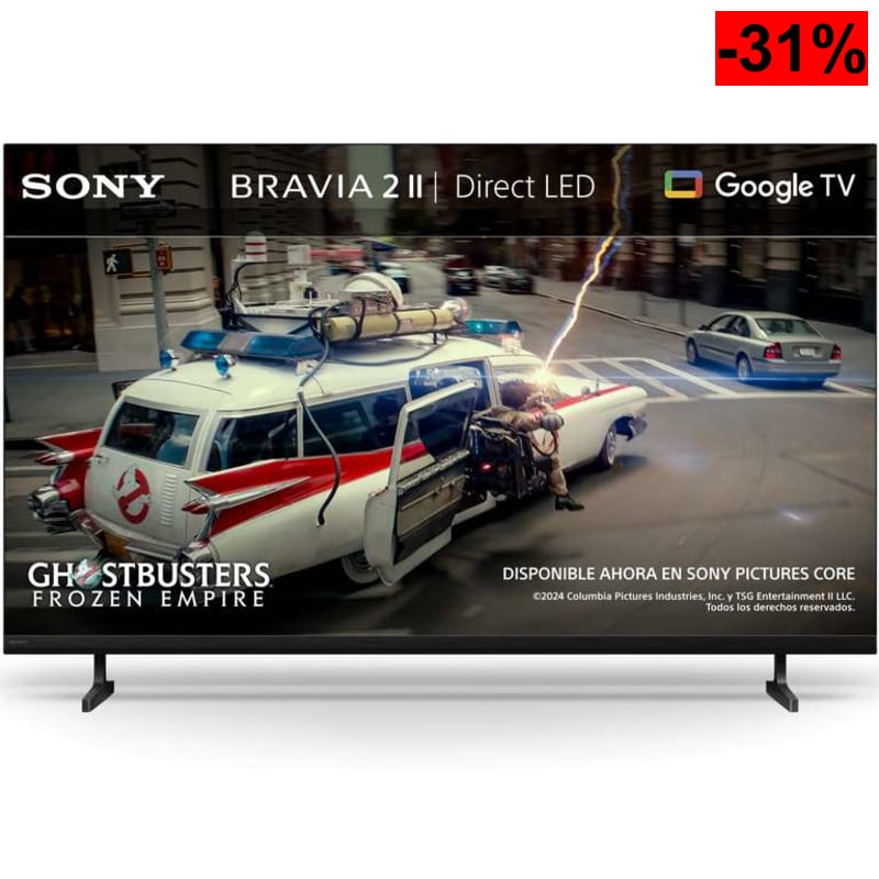 Smart TV 65" Sony BRAVIA 2 II 4K (Google TV, Direct LED, Procesador X1, Dolby Atmos, HDMI 2.1 / Ideal PS5) - oferta Amazon