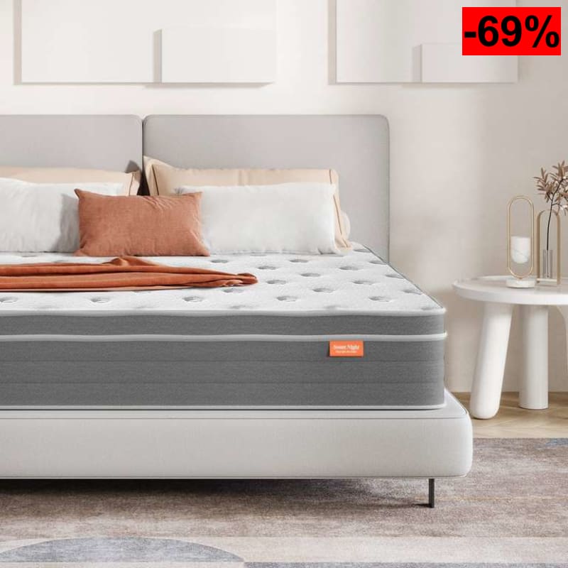 Colchón con Muelles y Espuma Viscoelástica 180x200cm - oferta Amazon