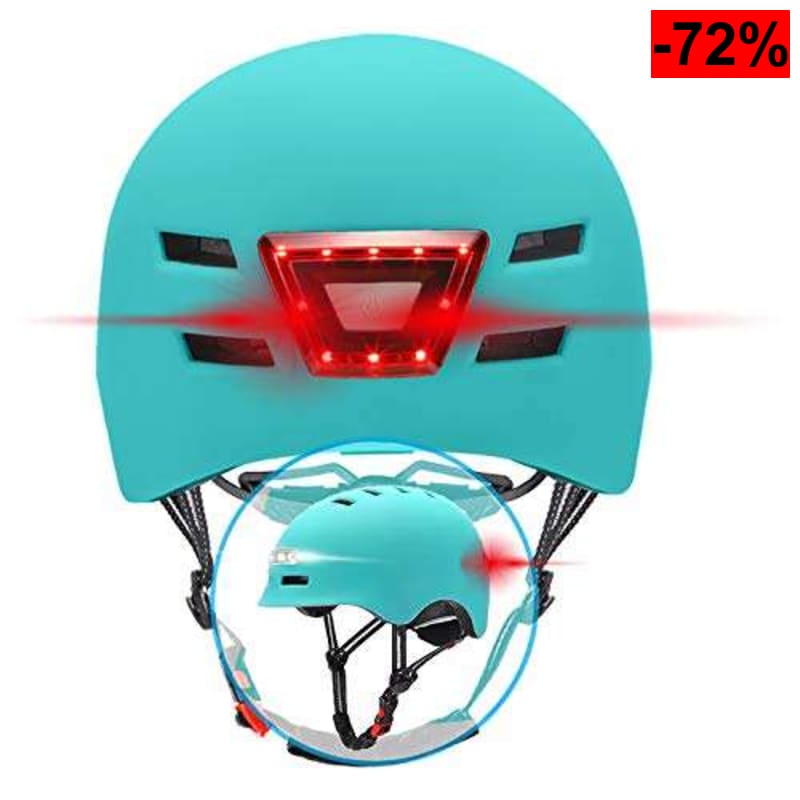 Casco Patinete, Bicicleta con Luces Delanteras y Traseras Integradas - oferta Amazon