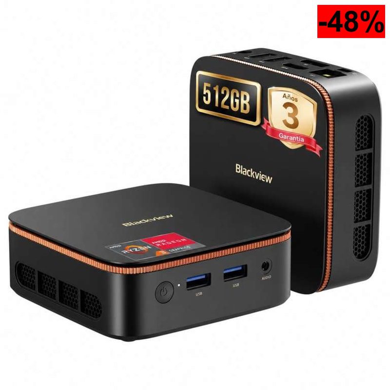 Blackview MP20 Mini PC AMD Ryzen 3300U W-11 Pro (Defeat N95/N150), 16GB RAM 512GB SSD Mini - oferta Amazon