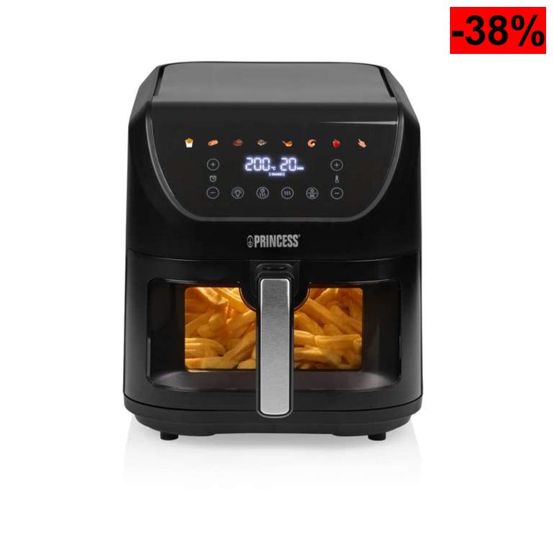 Freidora de Aire Princess SlimFry Airfryer 8L (2000 W, Ventana de Visualización) - oferta Amazon