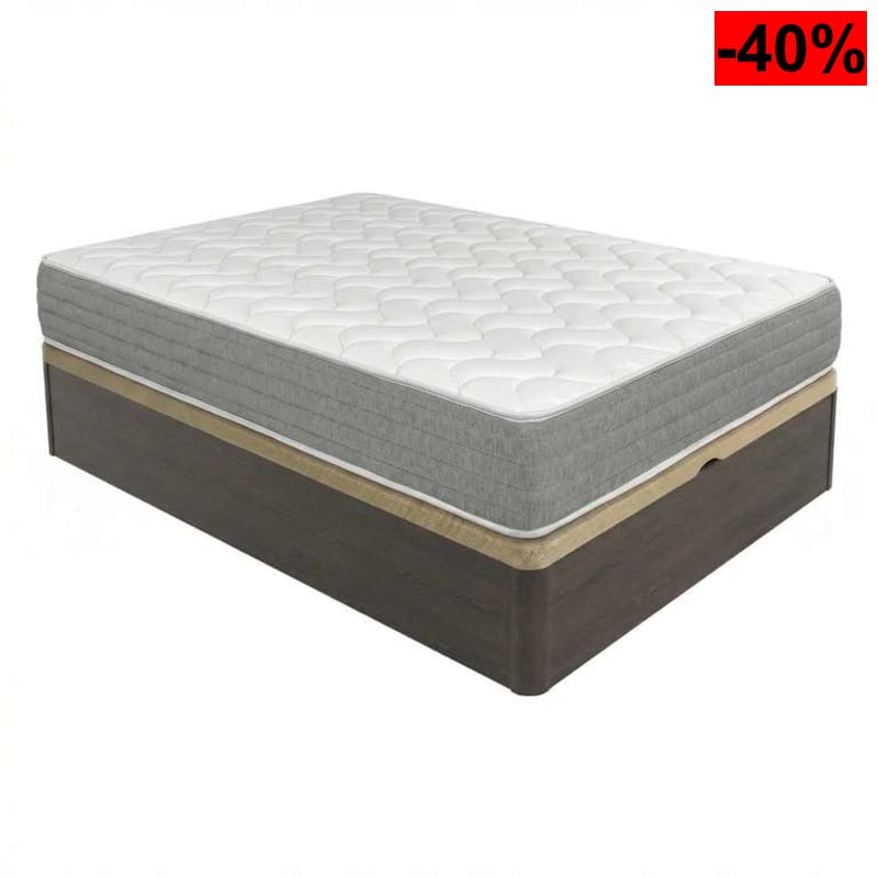 Pack Colchón Viscoelástico Viscotec con Canapé Madera Abatible Wengué 105x190cm - oferta Amazon