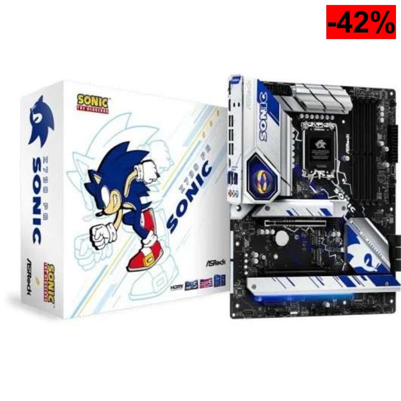 Placa Base AsRock Z790 PG Sonic | 5 ranuras M.2!! | Edición Limitada Sonic the Hedgehog - oferta Amazon