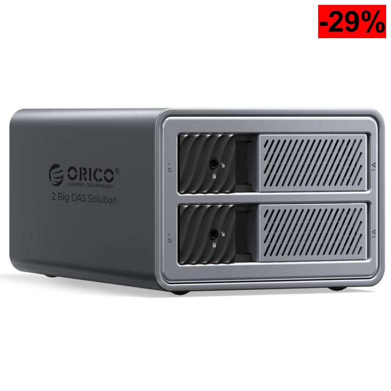ORICO Raid Carcasa de Disco Duro de 2 Bahías USB 3.0 - oferta Amazon