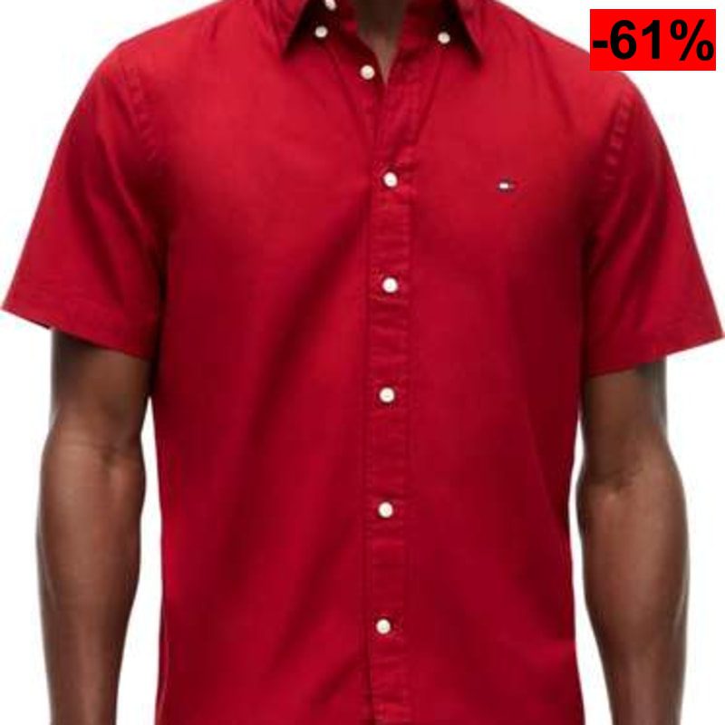 Tommy Hilfiger Camisa Poplin Manga CortaTallas: S, M, XXL - oferta Amazon