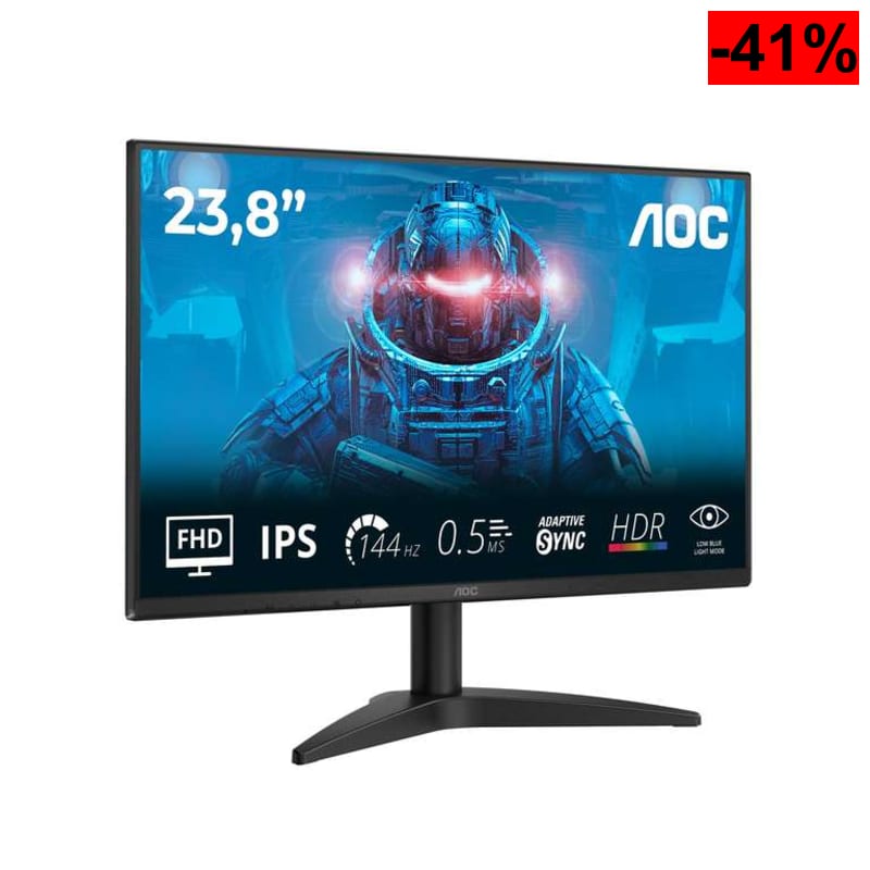 AOC 24B36X Gaming Monitor 24 Pulgadas 144Hz Panel IPS, 4ms GtG, HDR10, (1920x1080 HDMI 1x 1.4) Negro - oferta Amazon