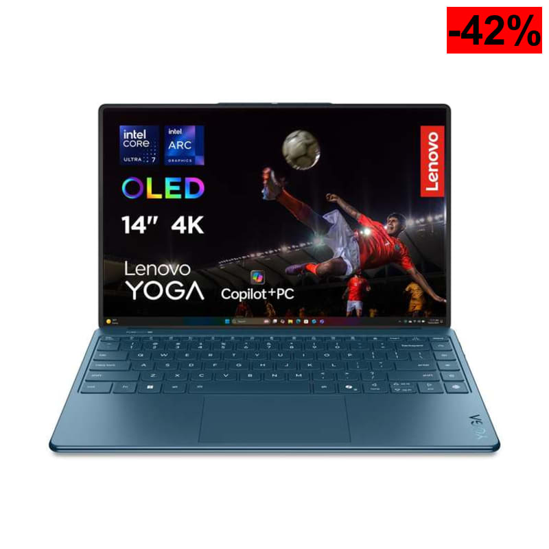 Portátil Lenovo Yoga Slim 9 Gen 10 14" OLED 4K Táctil (Core Ultra 7 258V, 32GB RAM, 1TB SSD, Wi-Fi 7, Copilot+ PC) - oferta Amazon