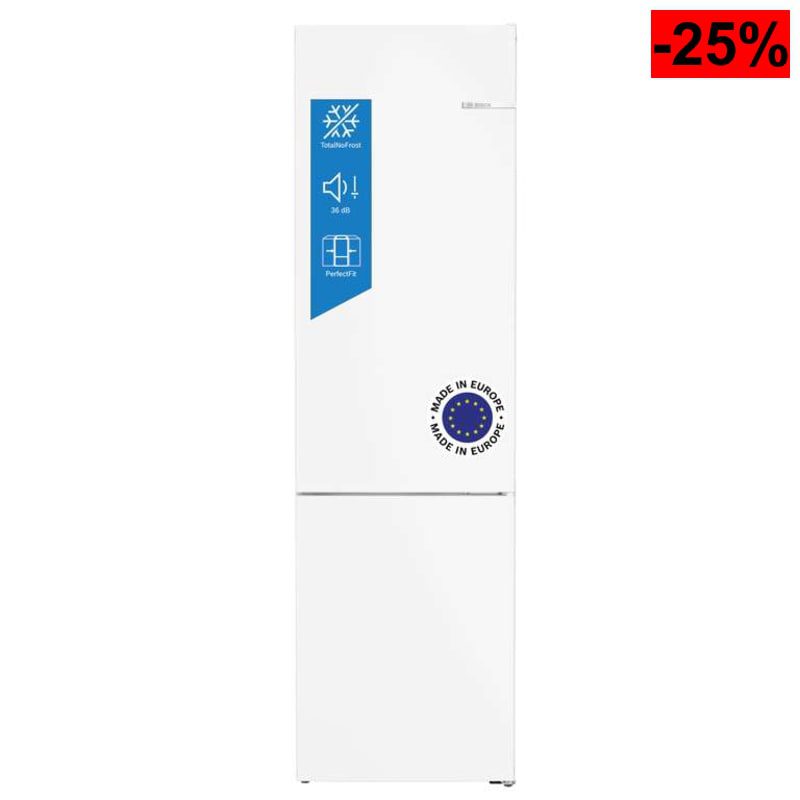 Bosch, Frigorífico Combi, Serie 4, 60 cm, Total NoFrost, blanco, KGN39VWDC | Conserva la frescura - oferta Amazon