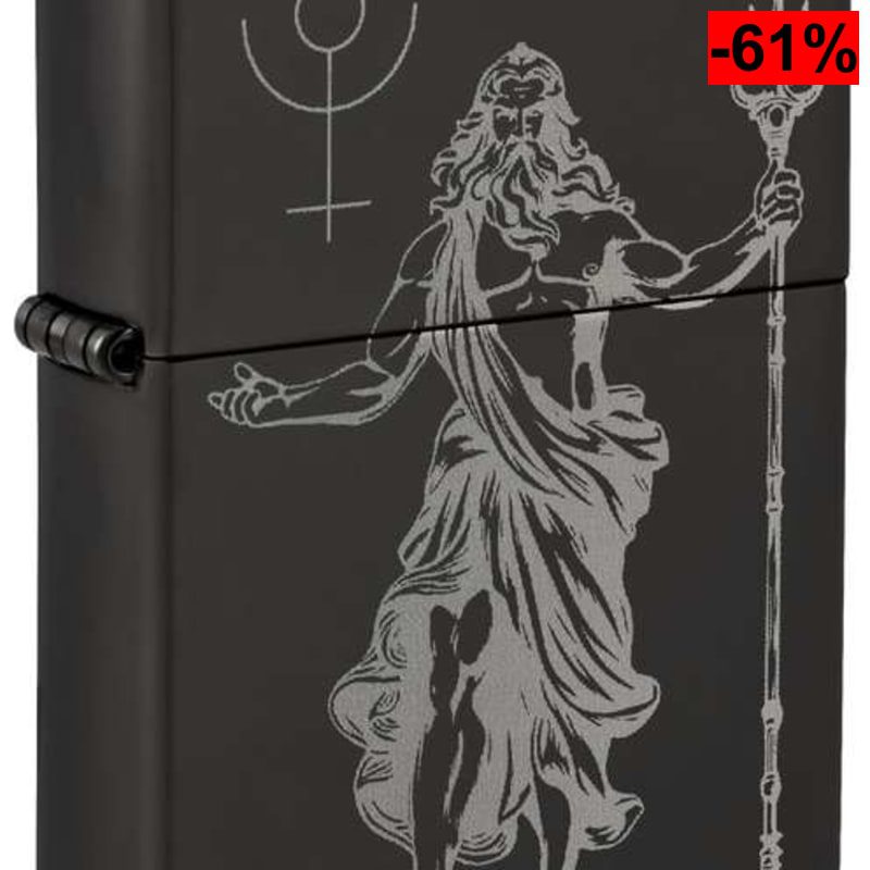 Mechero Original ZIPPO God Pluto, High Polish Black - oferta Amazon
