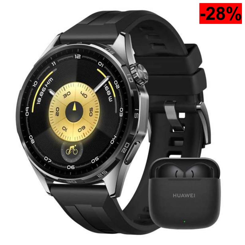 HUAWEI Watch GT 6 46mm + FreeBuds SE 3 (Smartwatch premium, pantalla AMOLED, hasta 14 días de batería, NFC, pack auriculares inalámbricos) - oferta Amazon