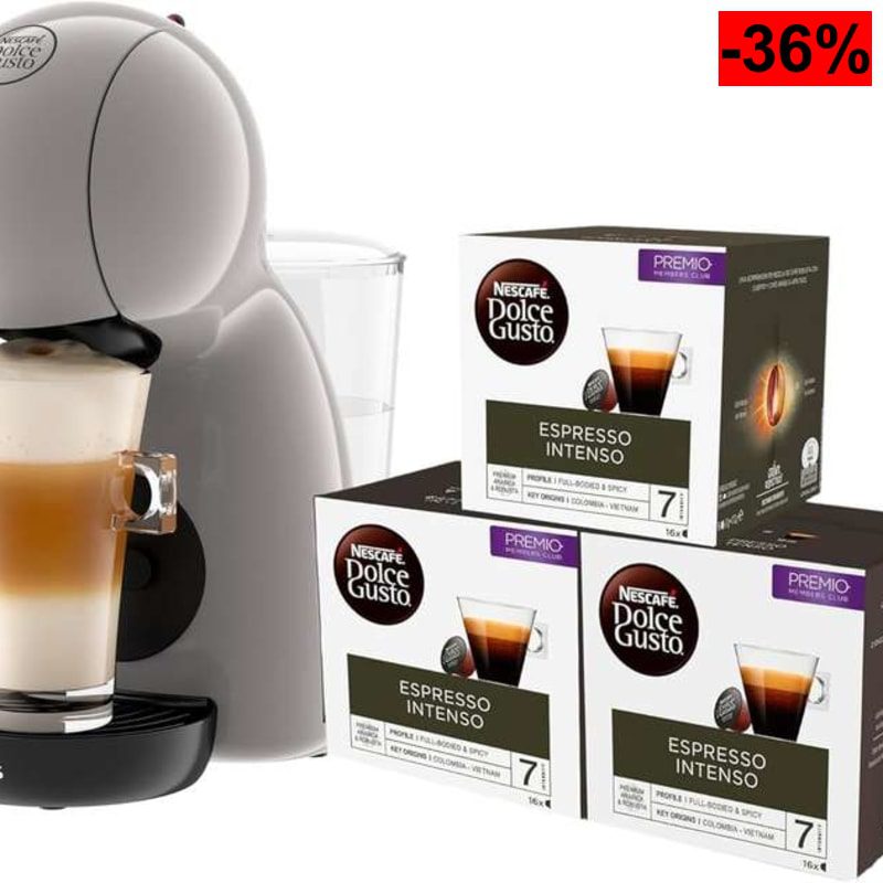 KRUPS Piccolo XS Taupe + 48 Cápsula Café - oferta Amazon