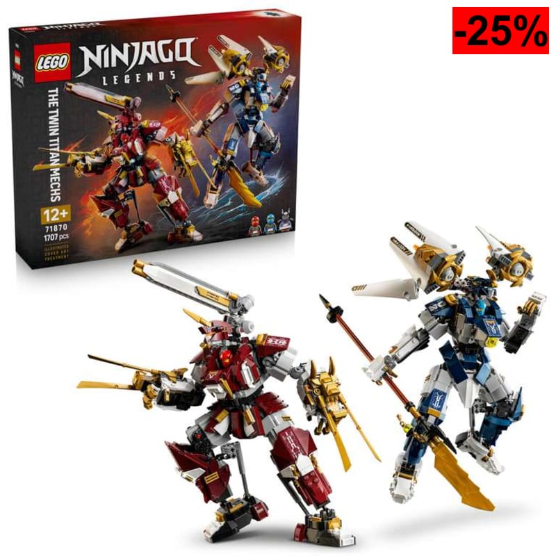 LEGO Ninjago Titanes Robot Gemelos – Figuras Articuladas 71870 - oferta Amazon