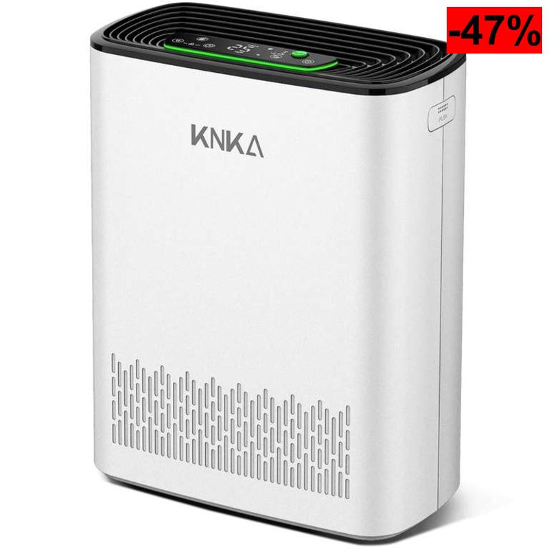 KNKA Purificador de aire CADR 300 m³/h, hasta 80 m², HEPA, APH3000 - oferta Amazon