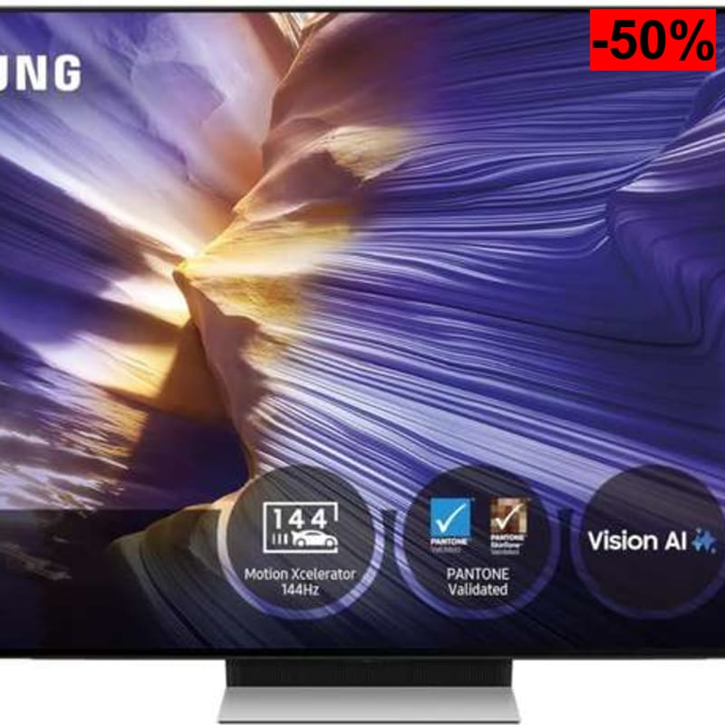 Smart TV de 55" Samsung OLED S90F 4K (Procesador con Vision AI, panel de 144Hz, sonido Dolby Atmos y colores certificados por Pantone) - oferta Amazon