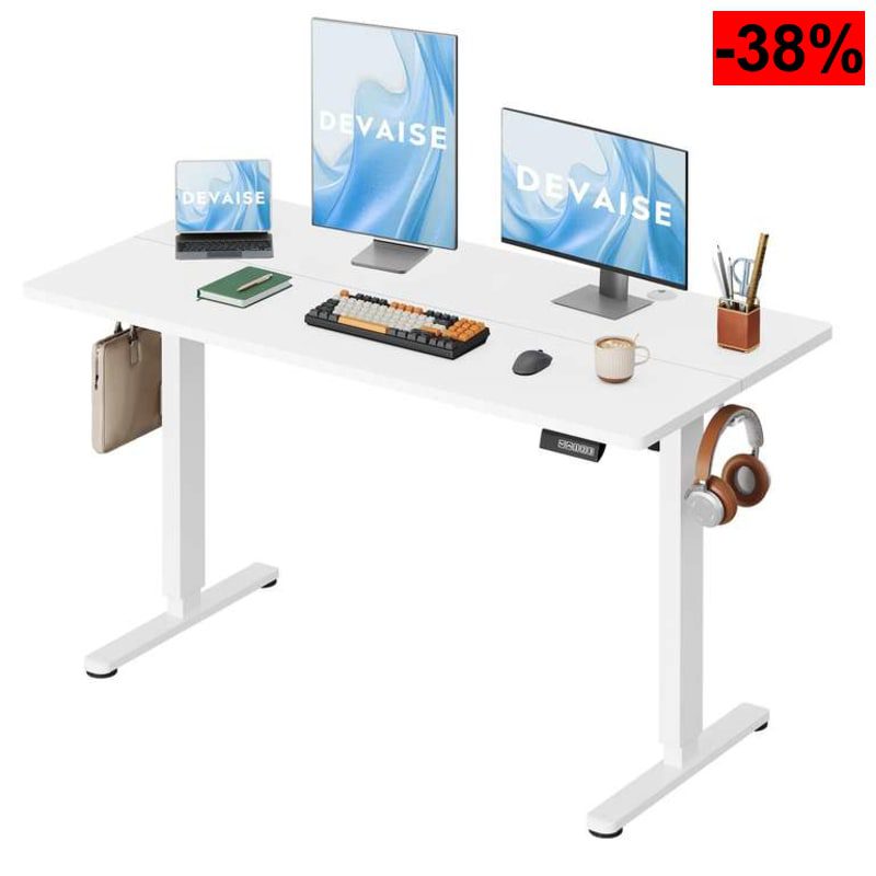 DEVAISE Escritorio Elevable Eléctrico,Mesa Regulable Rltura 140 x 70cm con 3 Memorias - oferta Amazon