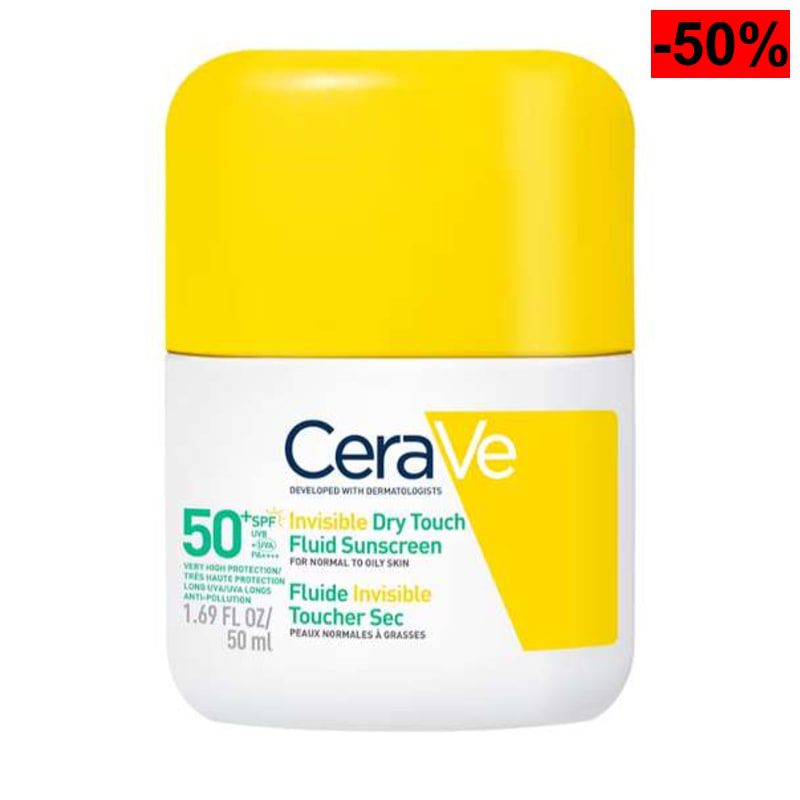 CeraVe Fluido Protector Invisible Oil Control SPF50+ 50 ml (CR) - oferta Amazon