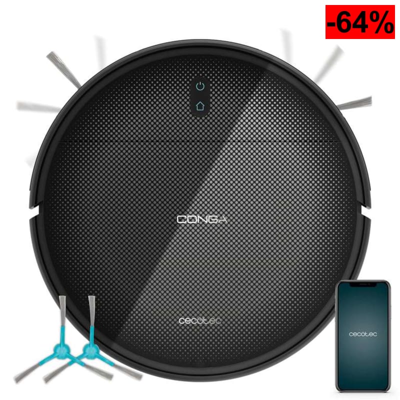 Cecotec Robot Aspirador Conga M10 Advance. Navegación Giroscópica Ordenada, Presión de Succión 3000Pa, Autonomía 150mins - oferta Amazon