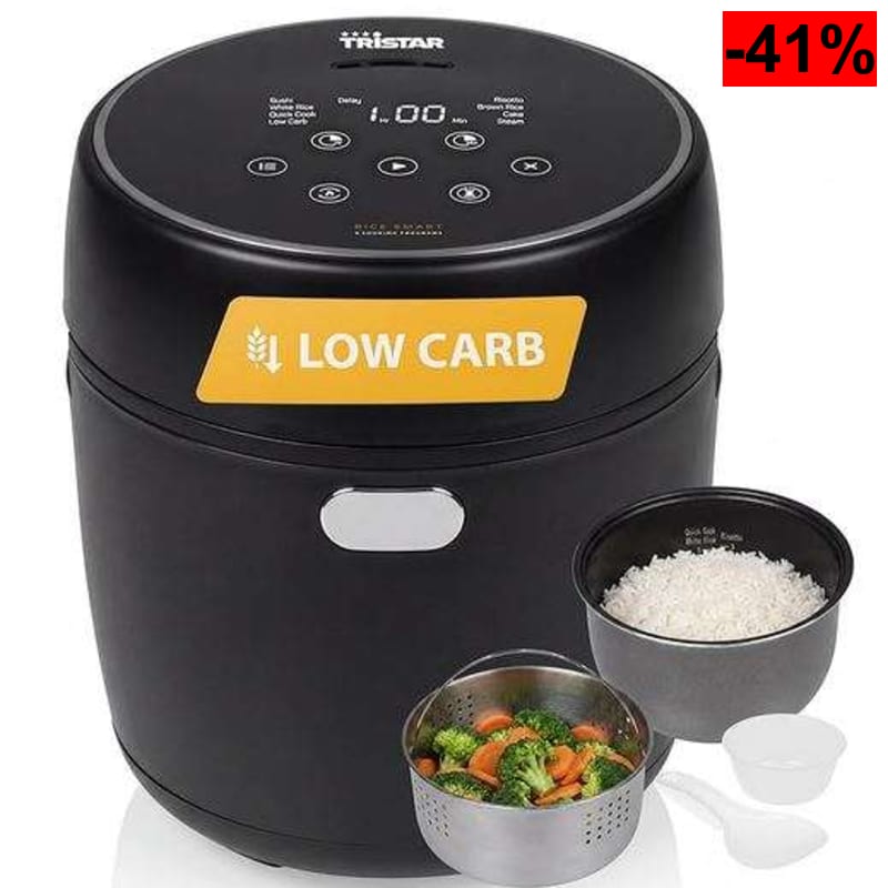 Tristar Arrocera Digital con Función Low Carb, 8 Programas Automáticos - oferta Amazon