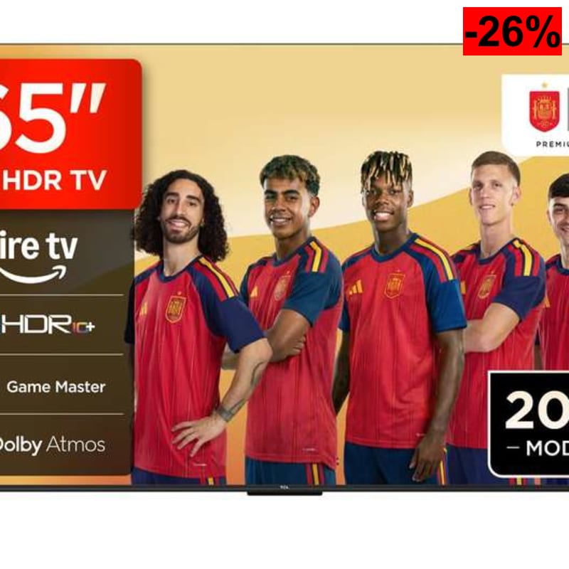 TCL 65V6D TV 65" [[ 43" 289€, 55" 345€, 75" 679€ ]] 4K UHD Smart TV Fire TV Alexa Int., Dolby Vision/Atmos, Game Master, HDR10+, Control Voz - oferta Amazon