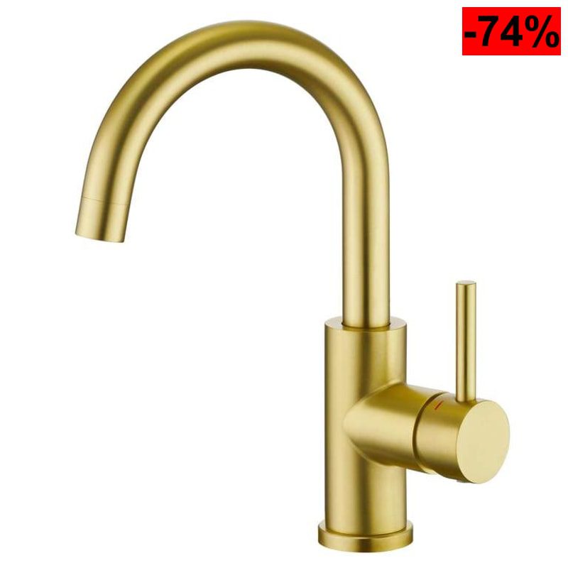 Grifo Cocina Acero Inoxidable Color Oro - oferta Amazon