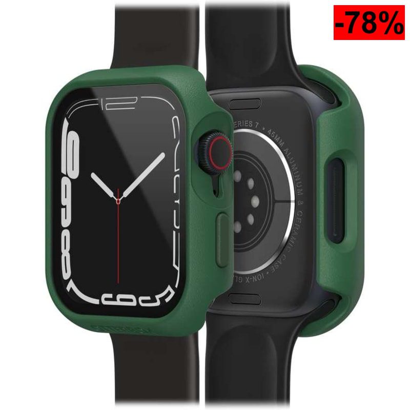 Protector de Reloj con Protector de Pantalla de Cristal Templado Integrado OtterBox Eclipse para Apple Watch Series 9/8/7-45mm - oferta Amazon