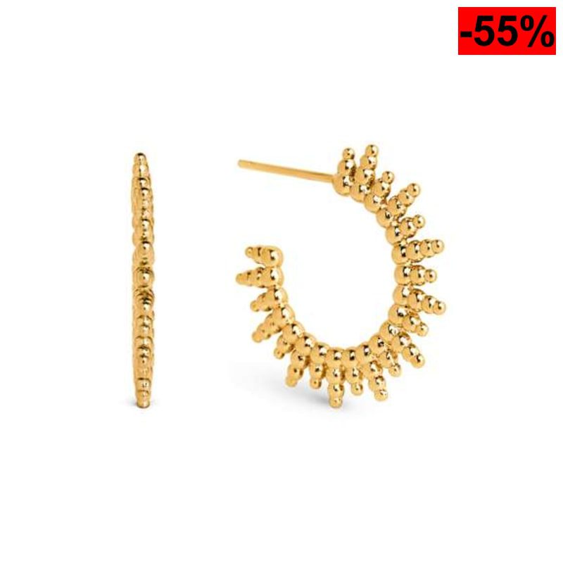 Pendientes latón acabado en oro 18k - oferta Amazon