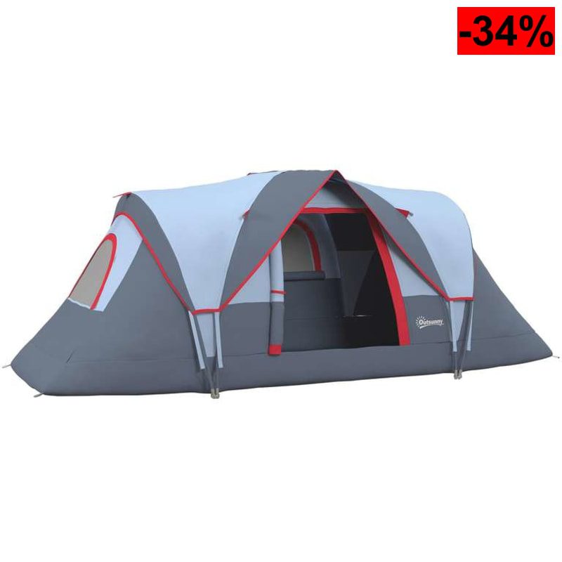 Outsunny Tienda de Campaña Familiar para 5 Personas 455x220x180cm - oferta Amazon