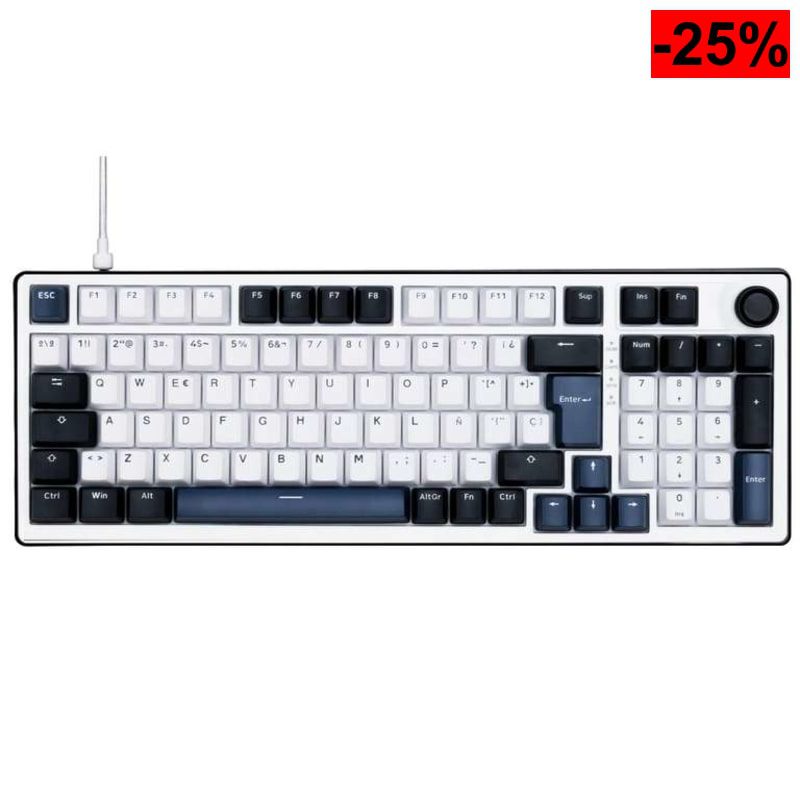 The G-Lab KEYZ Elite 400 HE BW - Teclado Magnético Hall Effect 96% QWERTY con Ñ - oferta Amazon