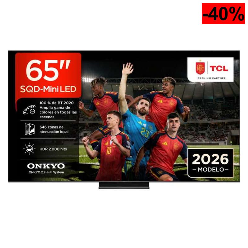 TV TCL 65Q7D Pro 65" SQD-Mini LED 4K 144Hz 2000 nits 646 zonas Dolby Vision Google TV Onkyo 2.1 - oferta Amazon