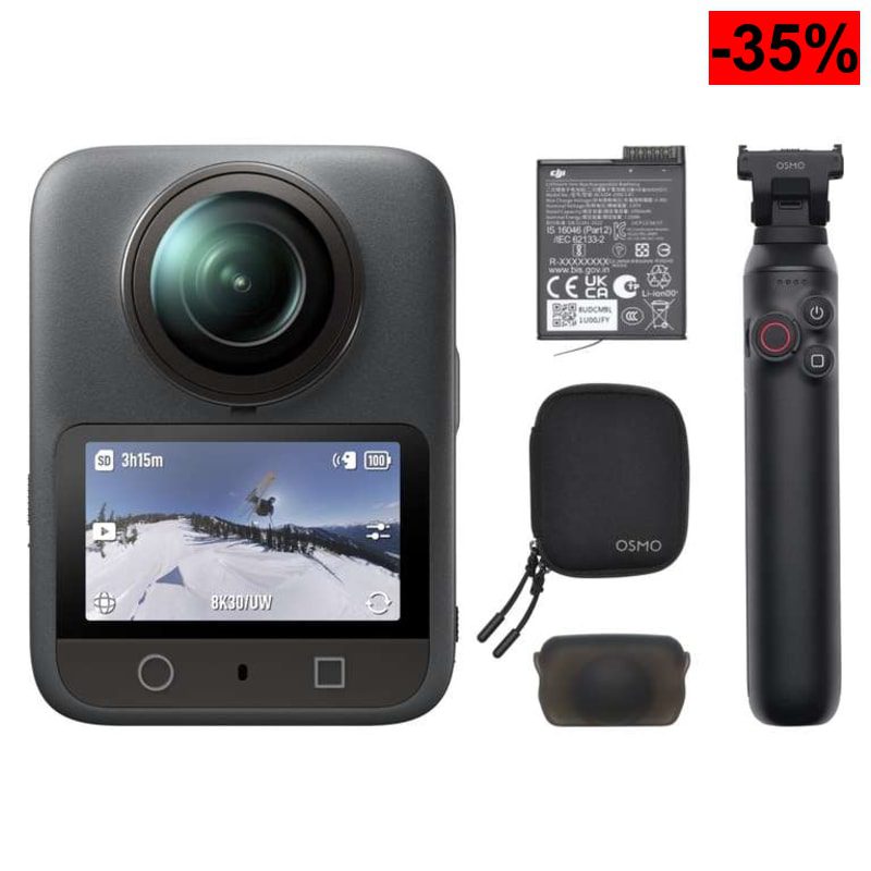Lote Completo DJI Osmo 360 ¡Cámara 360 con sensor de 1", Batería Extreme Plus y Varilla de extensión! (cámara sola por 313,63€ devolviendo) - oferta Amazon