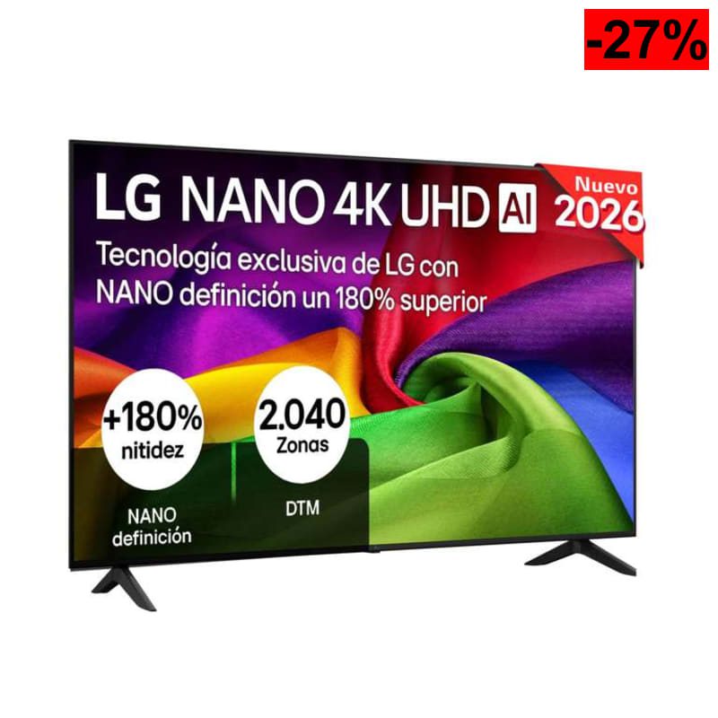 LG 43NU800B6LC - TV 43", Nano 4K UHD AI, Smart TV, WebOS 25 (Actualizable), Procesador Alpha 7 Gen9 AI, 144Hz, HDR10 y Dolby Digital Plus - oferta Amazon