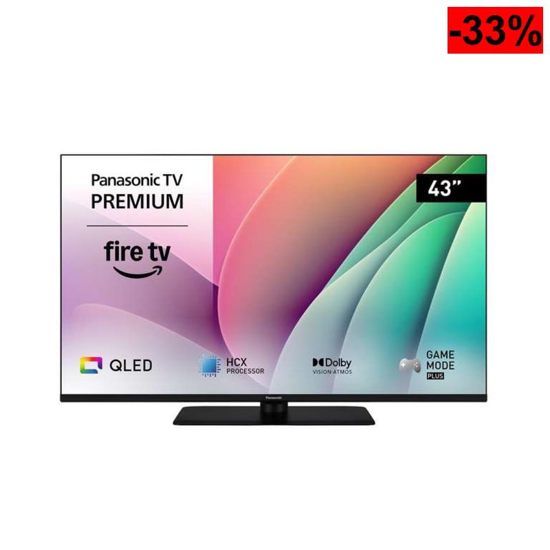 Panasonic Premium TV-43W80AEZC, Serie W80 43 Pulgadas 4K Ultra HD QLED Fire TV, Dolby Vision y Atmos, Modo De Juego Extremo, Alexa, Airplay - oferta Amazon