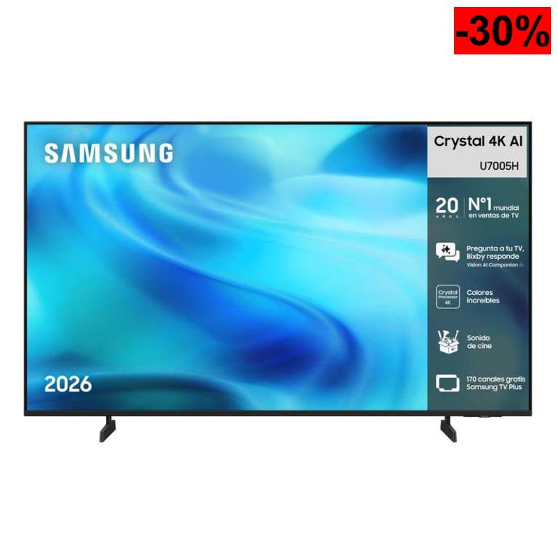 Samsung TV 50 Pulgadas Crystal UHD U7005H 4K Smart TV con Vision AI Companion, Crystal Processor 4K, Dynamic Sound Pack TV Plus - oferta Amazon