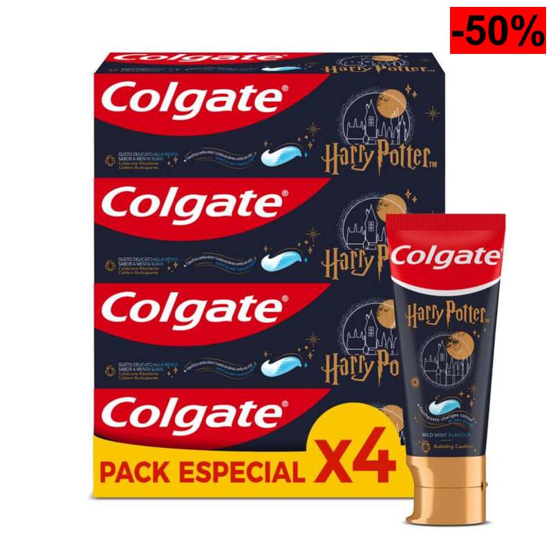 Colgate Pasta de Dientes Infantil Harry Potter Caldero Burbujeante 6+ años (Pack 4 x 50 ml) - oferta Amazon