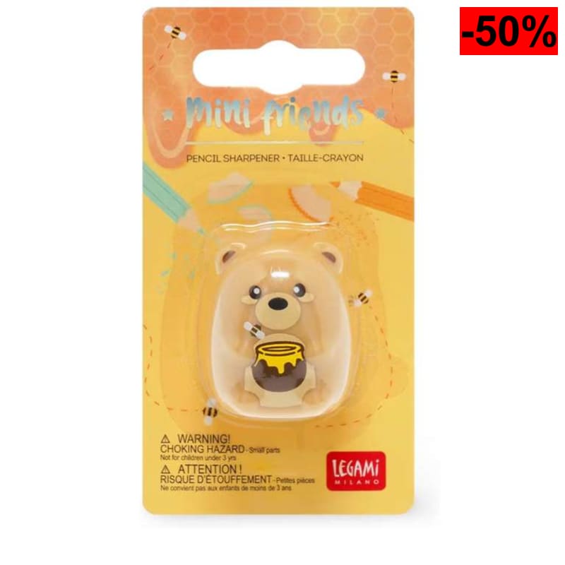 Legami - Sacapuntas - Mini Friends, Sacapuntas Ideal para Niños, Fácil de Agarrar Lápices y Lápices y Pasteles, Papelería Escuela y Oficina - oferta Amazon