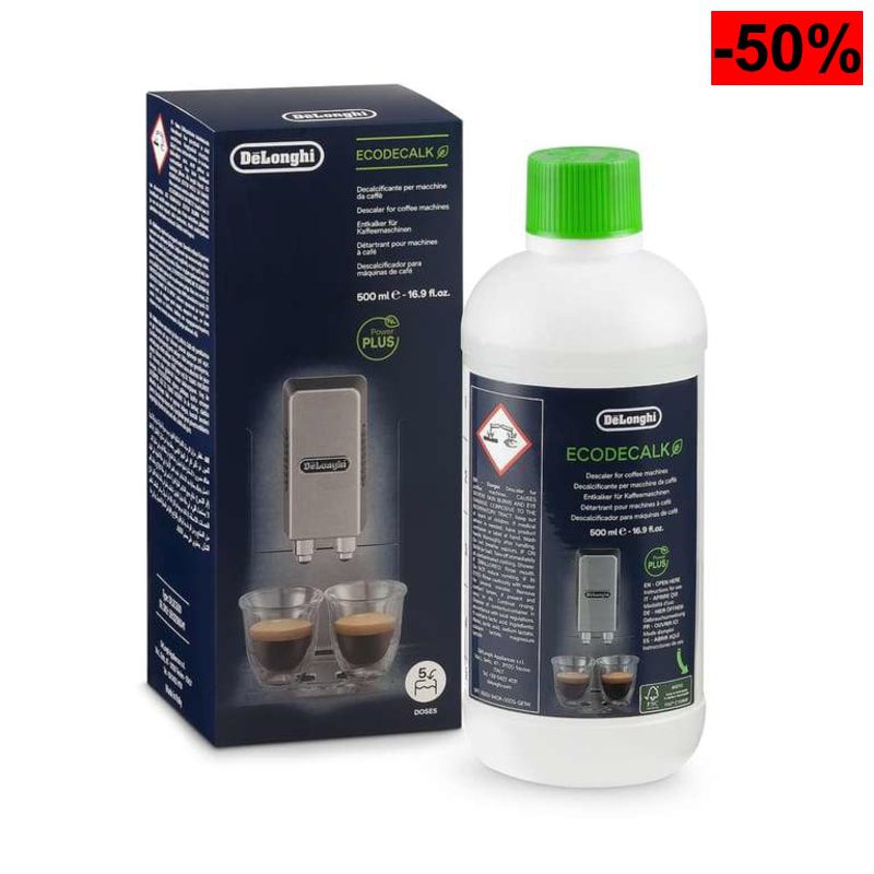 De'Longhi EcoDecalk Descalcificador DLSC500, 5 Dosis De Descalcificación, Accesorio De Mantenimiento Para Máquina De Café, 5 Dosis, 500ml - oferta Amazon