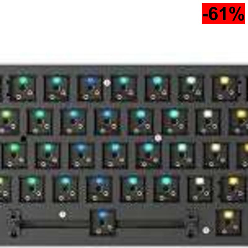 GLORIOUS GMMK Compact 60% Barebones Carcasa de Teclado Modular ISO (Negro) - oferta Amazon
