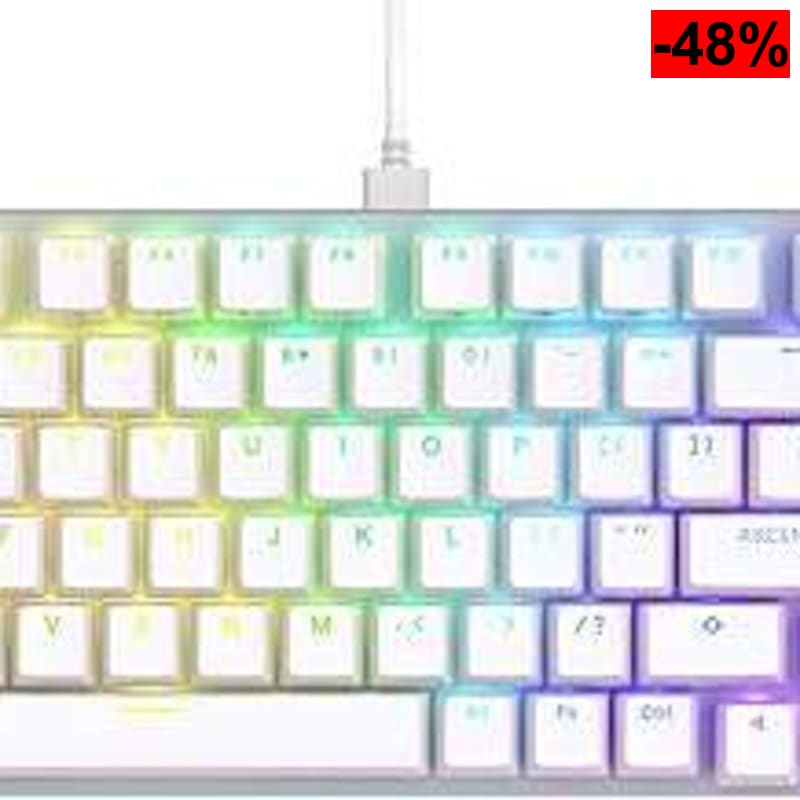 GLORIOUS GMMK 2 Full Size 96% Teclado Mecánico Hot Swap QWERTY US (Blanco) - oferta Amazon