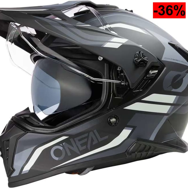 O'NEAL A-SRS Casco Spike Negro/Gris/Blanco M (57/58 cm) - oferta Amazon
