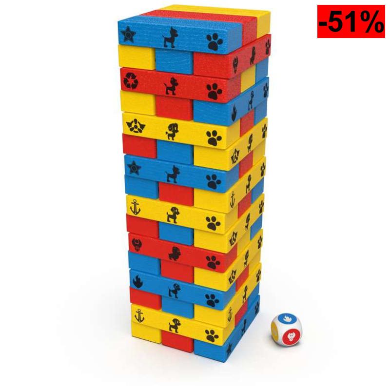 Spin Master Games Patrulla Canina Torre Madera Juego de Equilibrio +5 Años - oferta Amazon