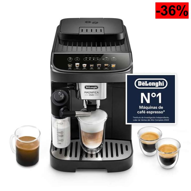 De'Longhi Magnifica Evo - Cafetera Superautomática 7 Bebidas Negro [Reaco Muy bueno] - oferta Amazon