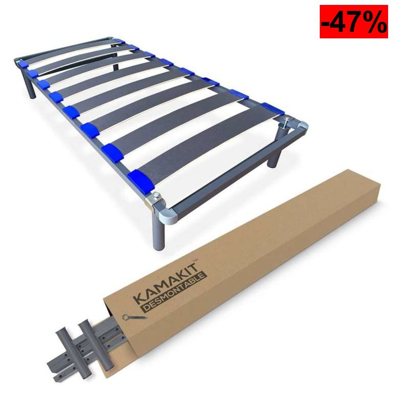 Somier 200x90cm desmontable con marco reforzado de 40 x 30 mm (150 por 79€) - oferta Amazon