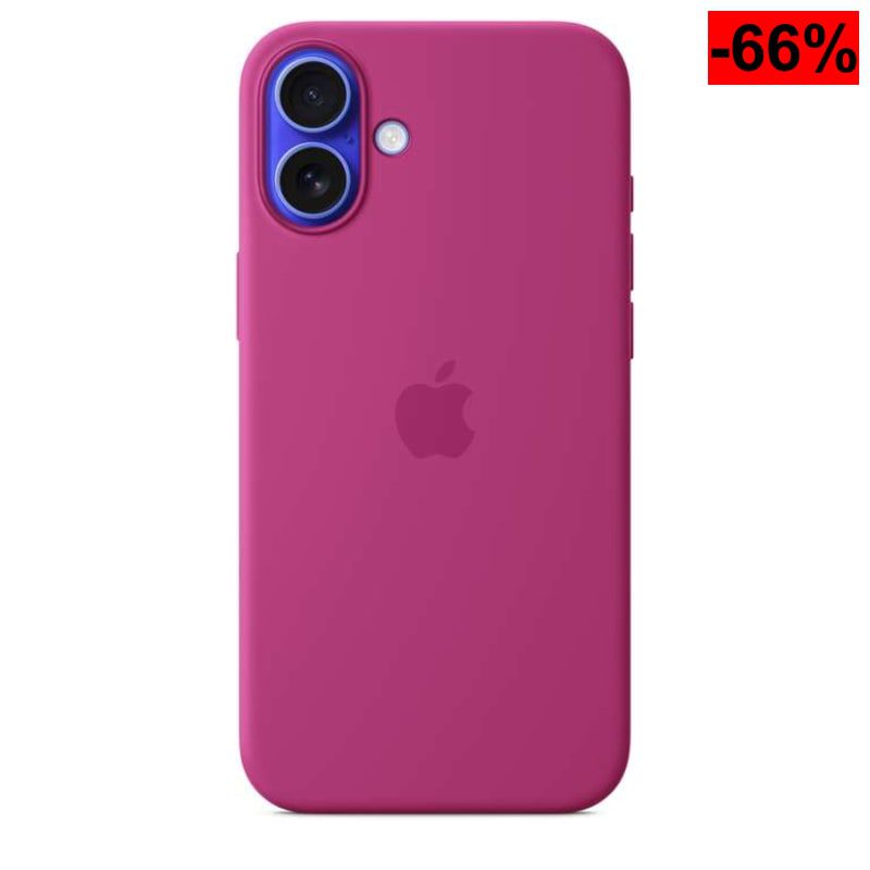Apple Funda de Silicona MagSafe para iPhone 16 Plus | Fucsia por 20 € - oferta Amazon