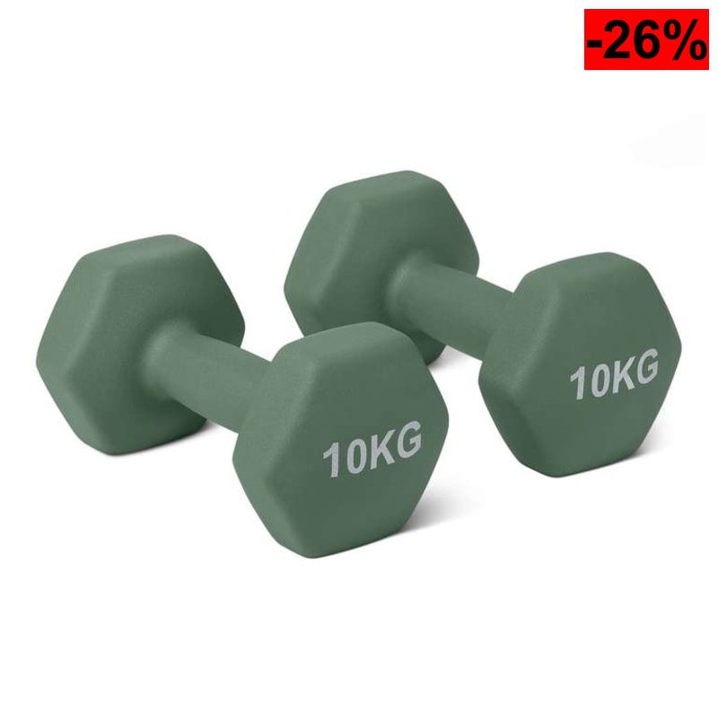 Amazon Basics Par de mancuernas de neopreno 10Kg - oferta Amazon