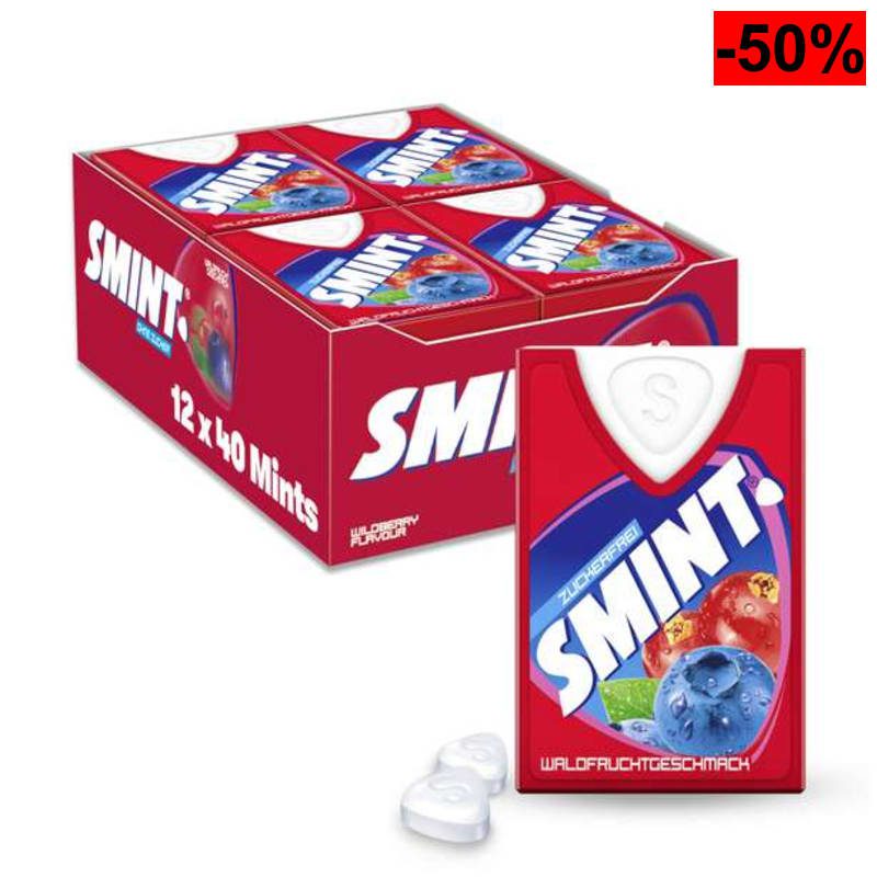 Smint Caramelo Comprimido sin Azúcar, con Sabor a Frutas Silvestres, 8 g (Paquete de 12) - oferta Amazon